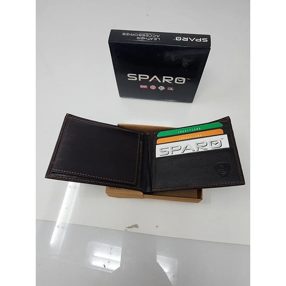 Sparo Mens Arizona State Sun Devils Bifold Wallet Brown Leather Casual Size OS